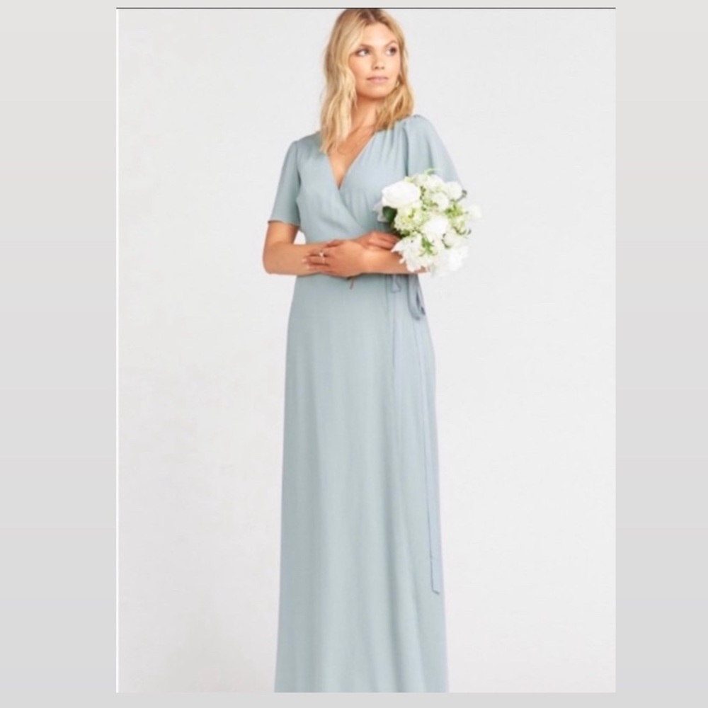 Show Me Your Mumu Noelle Dress Silver Sage Crisp